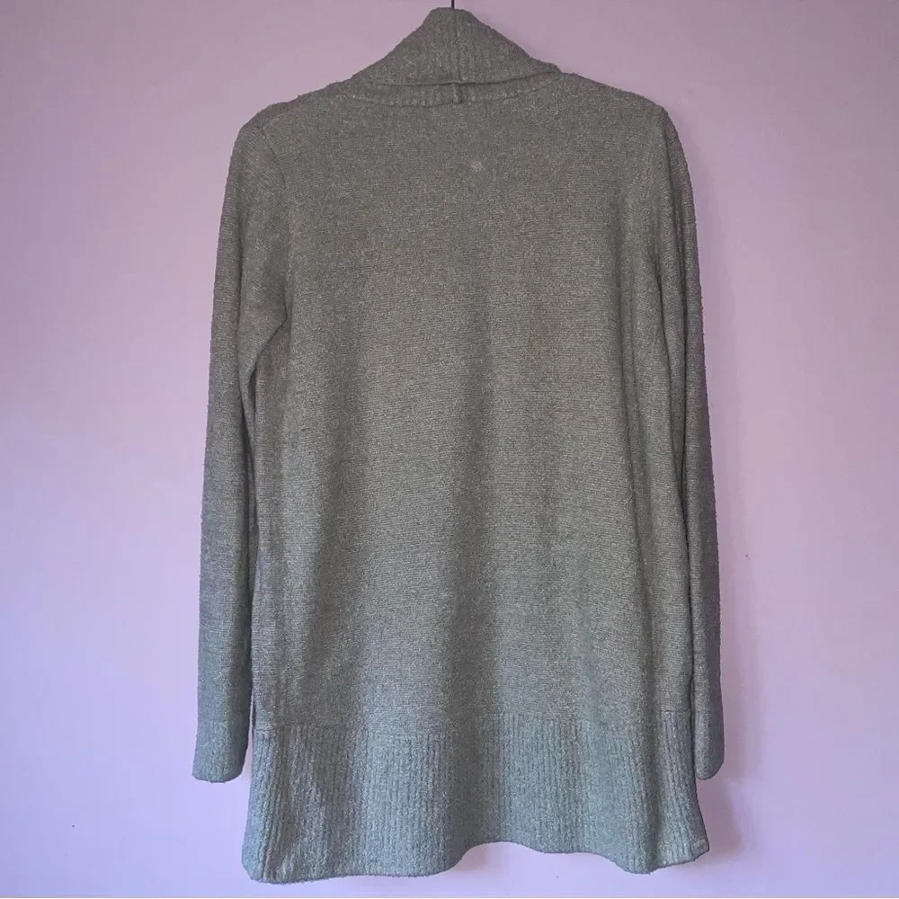 Barefoot Dreams XS/S CozyChic Lite Knit Gray Circle Lounge Cardigan Sweater